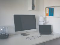 desk, computer, imac